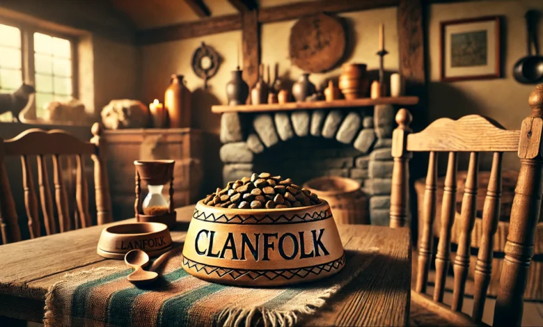 Clanfolk pet food bowl