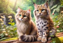 crossbreed of two zoo cats