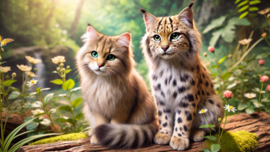 crossbreed of two zoo cats