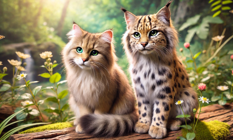 crossbreed of two zoo cats